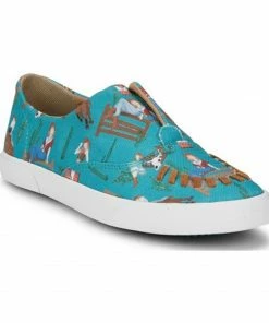 Reba By Justin Women's Alice Cowgirl Print Casual Slip-On Shoe Turquoise