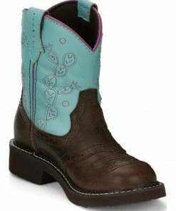 Justin Girls' Glitzi Western Boots - Round Toe Blue -Justin Shop 2000372623 400 P1 1