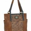 Justin Women's Floral Tooled Tote Bag Brown -Justin Shop 2000372925 200 P1
