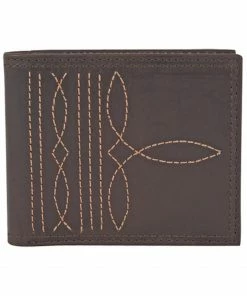 Justin Men's Bifold Leather Wallet Brown