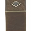 Justin Men's Brown Basket Weave Tooling & Concho Rodeo Wallet -Justin Shop 2000372937 200 P1