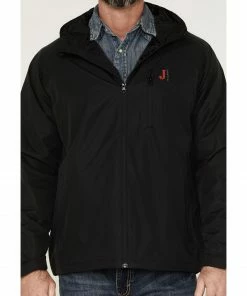Justin Men's Solid Zip-Front Hooded Rain Jacket  -Justin Shop 2000375867 001 P3