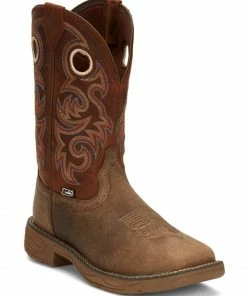 Justin Men's Rush Western Boots - Broad Square Toe