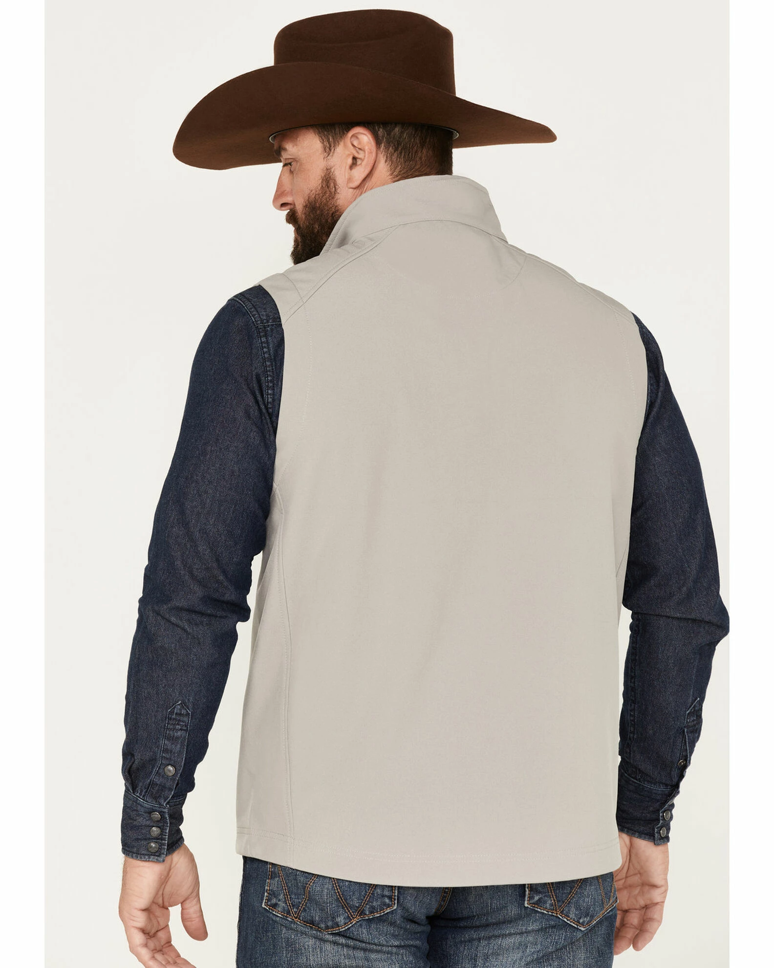 Justin Men's Austin Zip-Front Vest Charcoal 5 Justin Men's Austin Zip-Front Vest Charcoal - Image 4