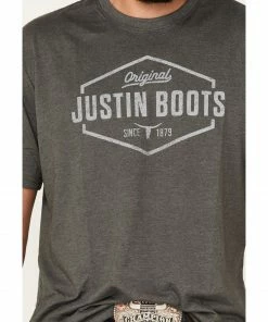 Justin Men's Hexagon Logo Graphic T-Shirt -Justin Shop 2000377206 070 P3