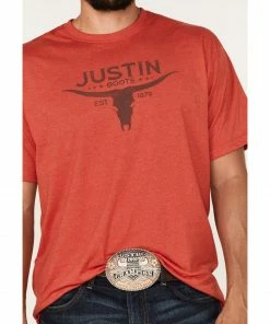 Justin Men's Bull Skull Logo Graphic T-Shirt -Justin Shop 2000377208 603 P3