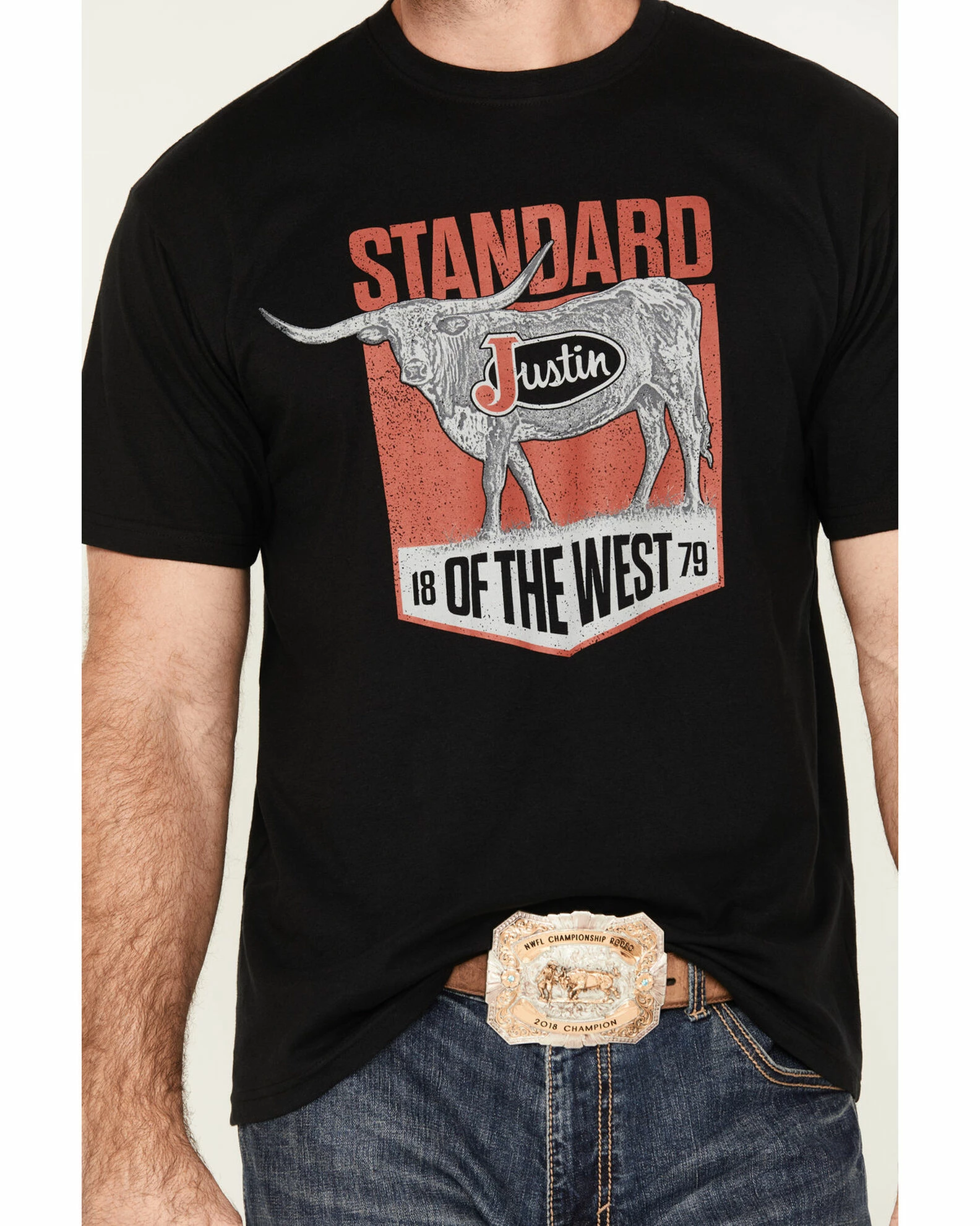Justin Men's Standard Of The West Short Sleeve Graphic T-Shirt 5 Justin Men's Standard Of The West Short Sleeve Graphic T-Shirt - Image 3