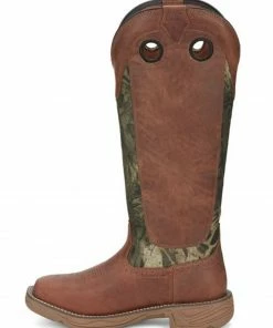 Justin Men's Rush Strike Camo Shaft Leather Pull-On Snake Boots - Square Toe  -Justin Shop 2000378668 340 P3