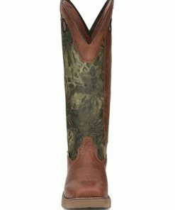 Justin Men's Rush Strike Camo Shaft Leather Pull-On Snake Boots - Square Toe  -Justin Shop 2000378668 340 P4