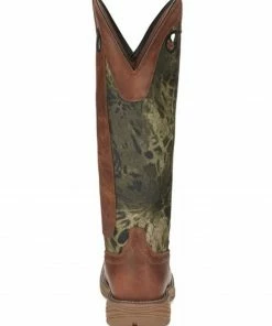 Justin Men's Rush Strike Camo Shaft Leather Pull-On Snake Boots - Square Toe  -Justin Shop 2000378668 340 P5
