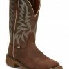 Justin Men's Rush Short Base Performance Western Boots - Wide Square Toe 